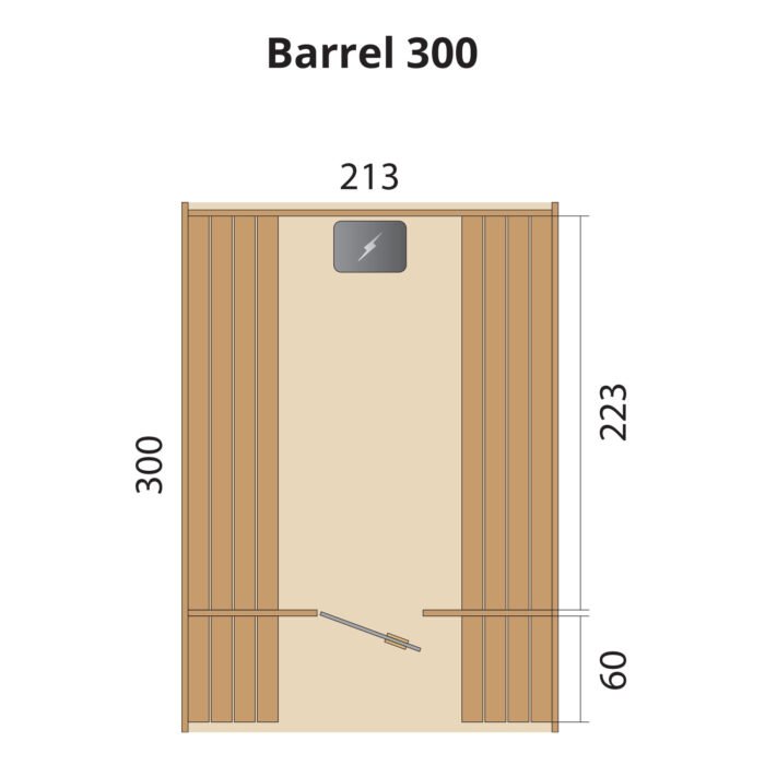 Barrelsauna 285 Red Cedar - Afbeelding 2