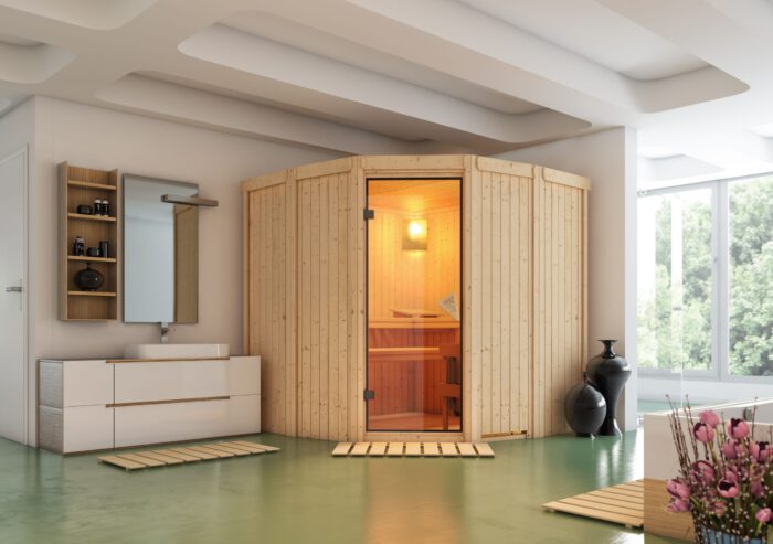Sauna "Simara 1" met gebronsde deur - Afbeelding 10
