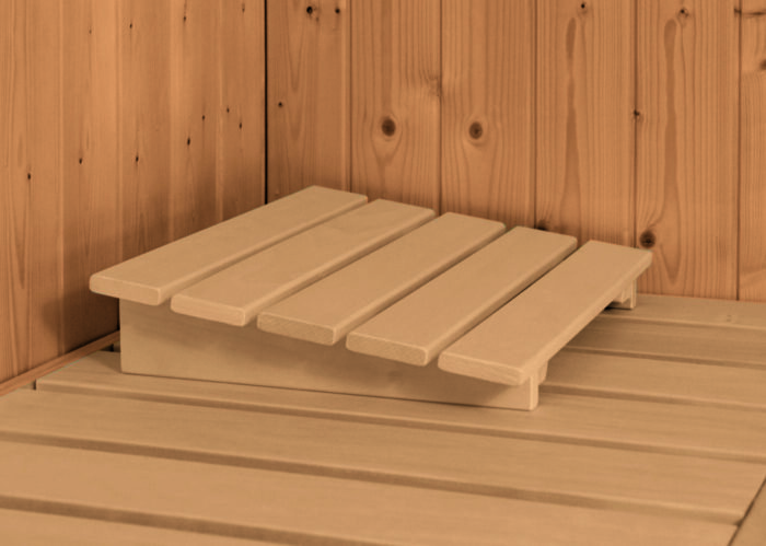 Sauna "Carin" met grafietkleurige deur en dakkraag - Afbeelding 3