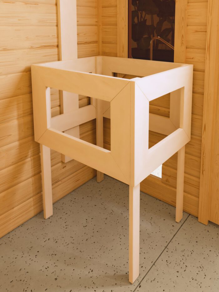 Sauna "Sahib 2" met grafietkleurige deur en dakkraag - Afbeelding 3