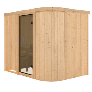 Sauna "Titania 4" met grafietkleurige deur
