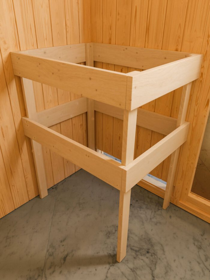 Sauna "Daria" met grafietkleurige deur en dakkraag - Afbeelding 4