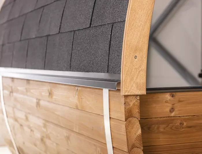 Barrelsauna 225 met zitje Thermowood - Afbeelding 6